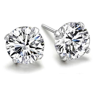 China CLASSIC RAW 925 Silver Stud Earring 12 Pairs In One With Box Colorful Zircon Birthstone Stud Birthday Business Gift Drop Shipping Earrings for sale