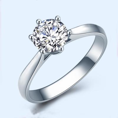 China Custom CLASSIC 9K Rose White Solid Gold For Ring Real Gold 2 Carat Jewelry Moissanite Yellow Wedding Ring Birthday Girls Gift for sale