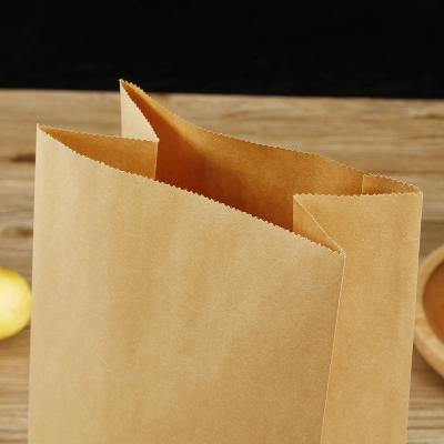 China Brown Food Packaging Handmade Cheap Bread Bag Wholesale Food Packaging Custom Take Away Fast Food Paper Bag 6# for sale