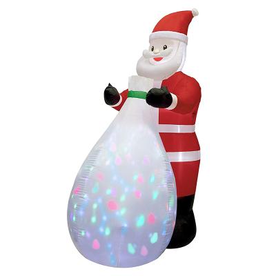 China Santa Claus Hat Gift Bag Model Inflatable Outdoor Big Bags Xmas Festival Decorations Inflatable Decoration for sale