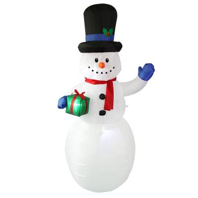 China New Year Home Party Decoration 6ft LED Lighted Up Inflatable Snowman Christmas Indoor Outdoor Decorations for sale