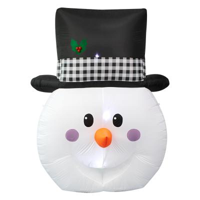 China Navidad LED Snowman Decoration Inflatable Decorations Christmas Home Indoor Outdoor Head Big Blow Up for sale