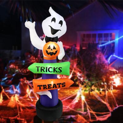 China 2021 Outdoor Inflatable Garden Decoration LED Light Home Lawn Road Sign Wholesale Inflatable Halloween Decoration for sale