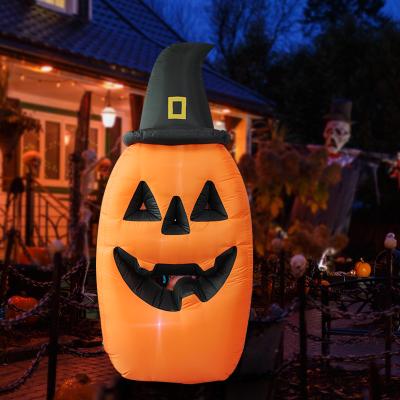 China Home Decoration Bar Nightclub Mall Stage Atmosphere Props Led Hat Pumpkin Inflatable Halloween Decoration for sale