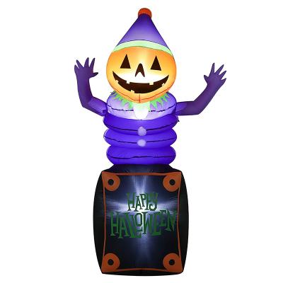 China High Quality Outdoor Home Decoration LED Inflatable Pumpkin Ghost Halloween Decorations for sale