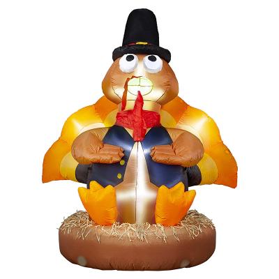 China Inflatable Decorations Best Selling 190t Polyester Outdoor Thanksgiving Inflatable Turkey Decoration for sale