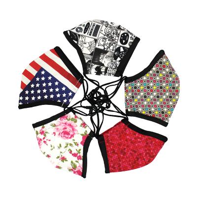 China Outdoor Activity For Anti Dust Christmas Ear Mask Fashion Design Hanging Custom Printed Washable 3 Layers Cloth Face Masks for sale