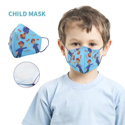 China Outdoor Activity For Kid Anti Dust Designer Custom Printed Reusable Cotton Cloth Fabric Face Mask Wholesale Kids Cartoons for sale