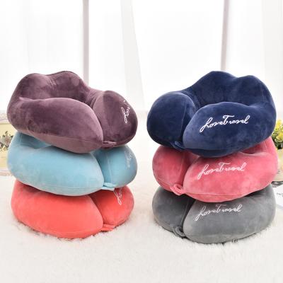 China Latest Lightweight PORTABLE Travel U Shape Neck Pillow For Car Office PP Cotton Comfortable Pillow for sale