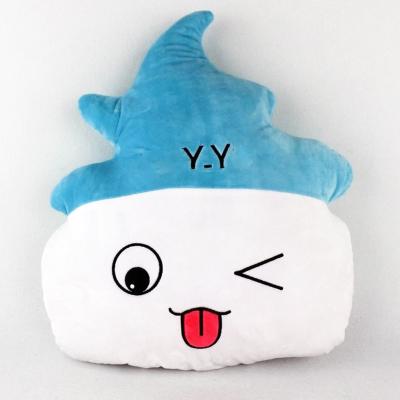 China Folded Ice Cream Shape 100% PP Cotton Plush Stuffed Pillows Custom Made for sale