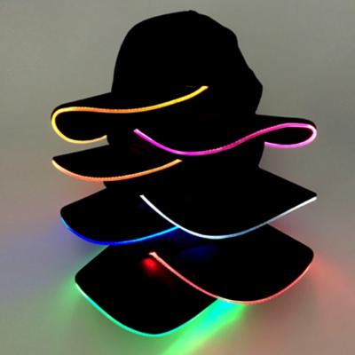 China High Quality Party Hat 6 Panels LED Lighted Glow Party Baseball Praise Hat For Festival Club Stage Party for sale