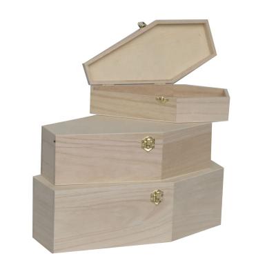 China Recyclable High Quality Wooden Small Box Wooden Packaging Refined Gift Box for sale