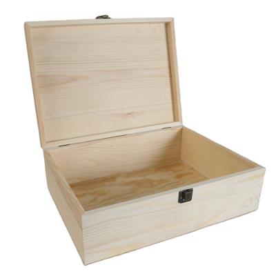 China Europe Hinged Lid Wooden Box Hinged Decorative Boxes With Hinged Lid for sale