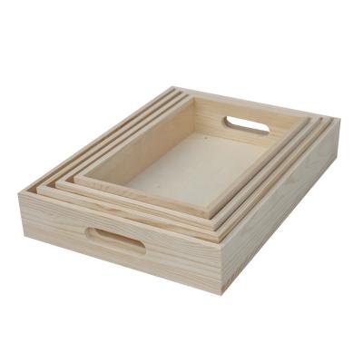 China Europe Wholesale Natural Rectangular Wooden Breakfast Bed Tray for sale