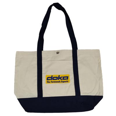 China Large Capacity Super Cheap Price Wholesale Sizes Cotton Canvas Shopping Bag With Pocket for sale