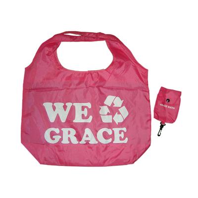 China Customized Printed Recycled Eco - Friendly Promotional Nylon Waterproof Folding Shopping Bag for sale