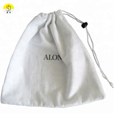 China Recyclable Custom Luxury White Brushed Cotton Dust Bags For Handbags And Shoes for sale