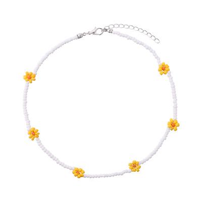 China FASHIONABLE Manufacturers Selling Summer Shiny Bohemian Colorful Necklace Flower Jewelry Beaded Necklace for sale