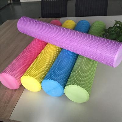 China EVA Solid Point Foam Fitness Massage Yoga Wheel Roller Sports Fitness Floating Foam Roller for sale