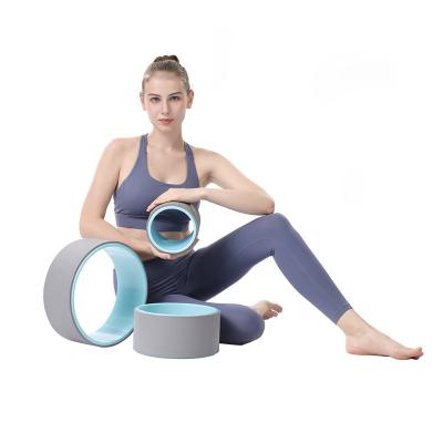 China size & Abdomen Exercise 3 Pcs Yoga Wheel Yoga Wheel Pilates Circle Band Fitness Roller Wheel Training Tool Back Slimming Waist Shaper Ring for sale