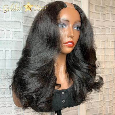 China Feature Color Women's U Part Wig Half Wig Hair,Jewish Wig Kosher Wigs Lace Up,Wholesale European Full Lace U Part Wig Hair Kosher Wig for sale