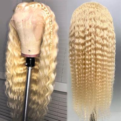 China Feature GD Seller Cheap Original Human Hair 613 Lace Front Wigs, Blonde 613 Lace Front Wig, Deep Wave 613 Hair Wigs For Black Women for sale