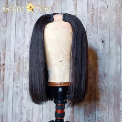 China Bob Wigs Human Hair,Custom Wholesale u Piece Feature u Part Clip In Wigs,Hot Sale Brazilian 100% Virgin Hair Bob Wig u Part Wigs for sale