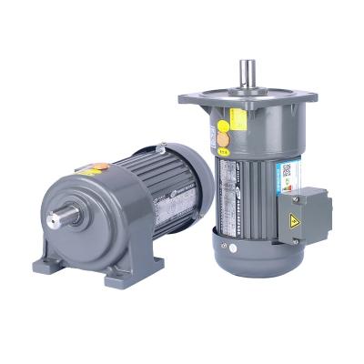 中国 high torque vertical horizontal 1hp 2hp 3hp 5hp 110v 220v ac reducer electric helical gear box motor 10hp with speed controller 販売のため