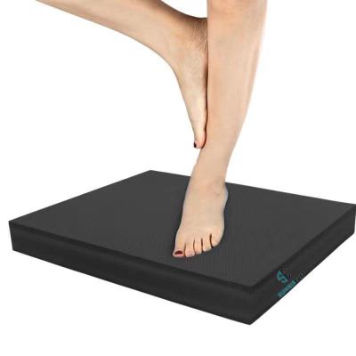 China Balance Trainer Exercise Training Stability Balance Pad Rectangular Black Balance Pad for sale