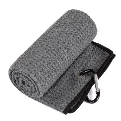 China Prevent Slip On Yoga Mat Bodybuilding Hot Women Absorbent Sports Towel With Hanging Hole for sale