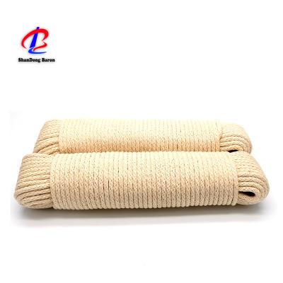 China Eco-Friendly Cotton 12 Strand Purpose Family Strong Braided Rope 6mm for sale