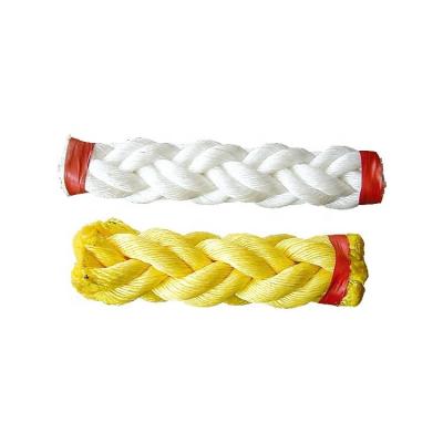 China Factory Supply UV Resistant Polyester PP 8 Strand Hawser Rope For Marine for sale