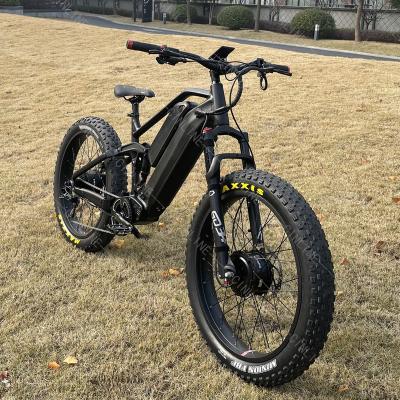 China Fat Tire Electric Mountain Bike Directly 48V 1500W Moutain Bicycle From Factory Full Suspension Bike For Adults Hunting/Fishing/Sports for sale