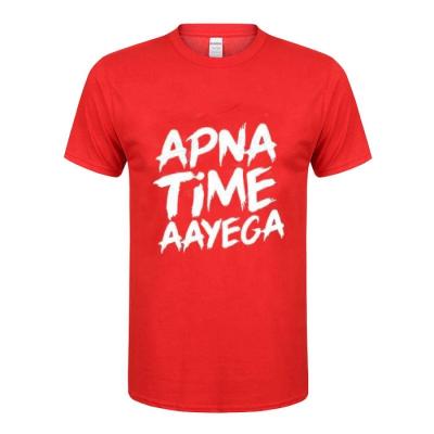 China Top selling short sleeve cotton printed apna time aayega t-shirt t-shirt wholesale supplier with customized print for sale