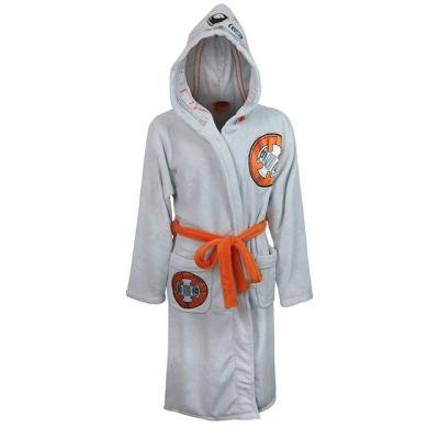 China Fleece Embroidered Brushed Bathrobe Branded Mens Breathable Pajamas for sale