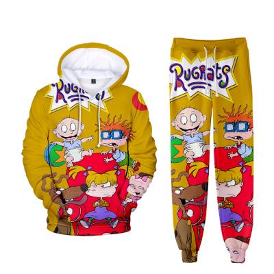 China Rugrats Style (cpsc passed) 2021 New Basic Men's Hoodies OEM 2 Piece Set With Custom Logo + All Sizes And Colors With Printed Designs for sale