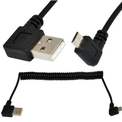 China Flexible Video Game Player Supplier Video Game Player Stretch Cord USB A Left Angle With Left Angle B Micro Cable for sale