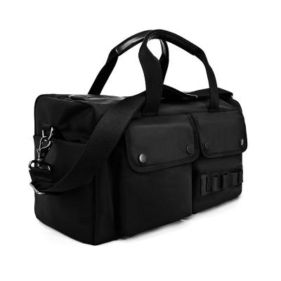 China Customized Black Nylon Duffel Bag Water Resistant Multipurpose for sale