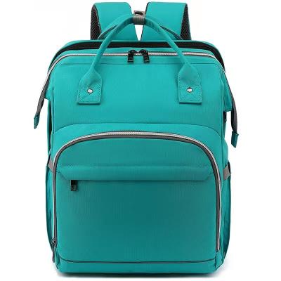 China Polyester Lining Material Tote Bag Backpack Green Color For All Seasons for sale