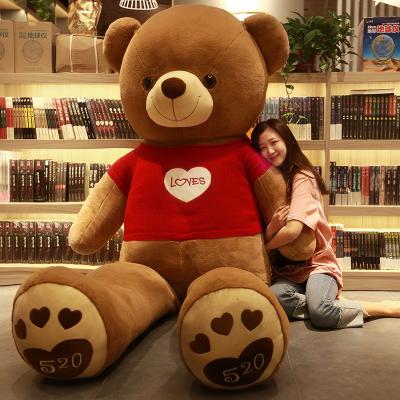 China Kids Gift Drop Shipping 60cm-180cm Giant Teddy Bear Plush Toy Large Size Hugging Bear Doll for sale