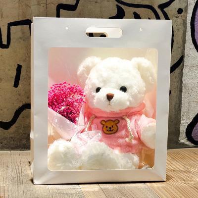 China Birthday Hot Selling Valentine's Day Gift LED Star Bouquet Teddy Bear Plush Toy with Gift Box for sale