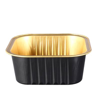 China Food Grade Eco-friendly Hot Sales Square 8*8 Aluminum Foil Baking Trays / Filters Disposable Food Wrapping Aluminum Foil Containers With Lids for sale