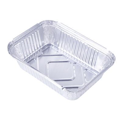 China Eco-friendly Wholesale Disposable Reusable Foil Food Grade Restaurant 750ml Foil Food Packaging Container for sale