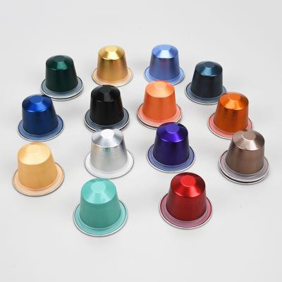 China Nespresso Disposable Coffee Tea Capsule Pod Aluminum Foil Nespresso Capsule Compatible Empty Capsule With Lid for sale