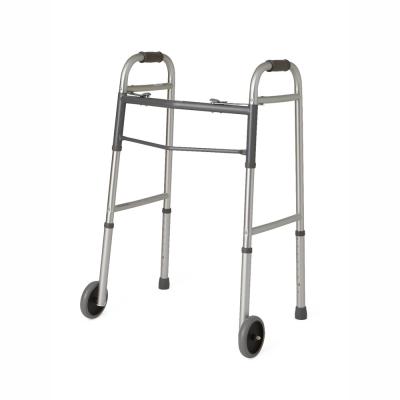 China Rollator Folding Walker For Adult Two Wheels 2 Wheel Walker For Elder Aluminum Folding Walker for sale