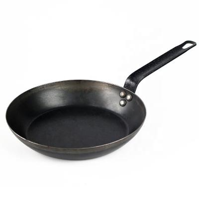 China Sustainable Korean Carbon Steel Non-Stick Frying Pan With Handle for sale