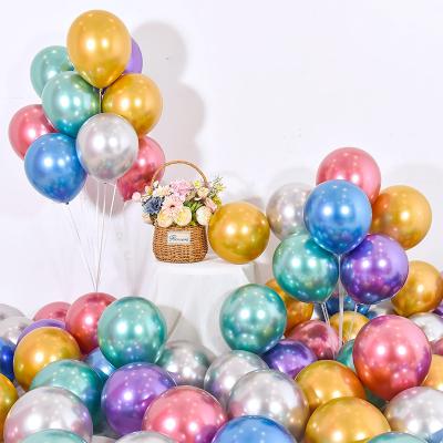 China 50PCS/set Wholesale Hot Selling Popular Party Decoration Latex Balloon Wedding Birthday School Metal Party Balloon for sale