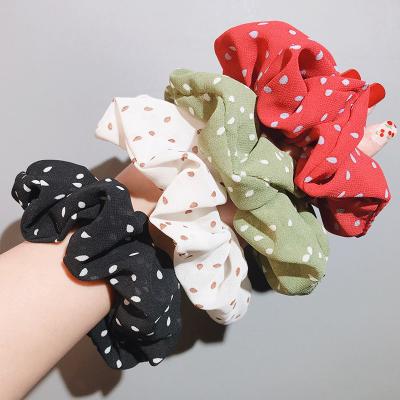 China Korean Popular Polka Dot Tie Headwrap Hair Accessories Women Fashion Ponytail Hair Rope Hair Band for sale