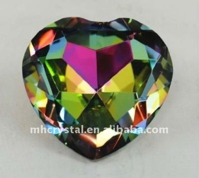 China Europe Rainbow Heart Diamond Crystal Paperweight MH-9188 for sale