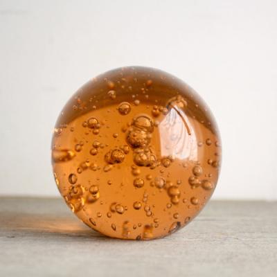 China Europe Air Bubble Sphere Amber Glass Crystal Ball MH-Q0154 for sale